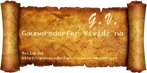 Gaunersdorfer Viviána névjegykártya